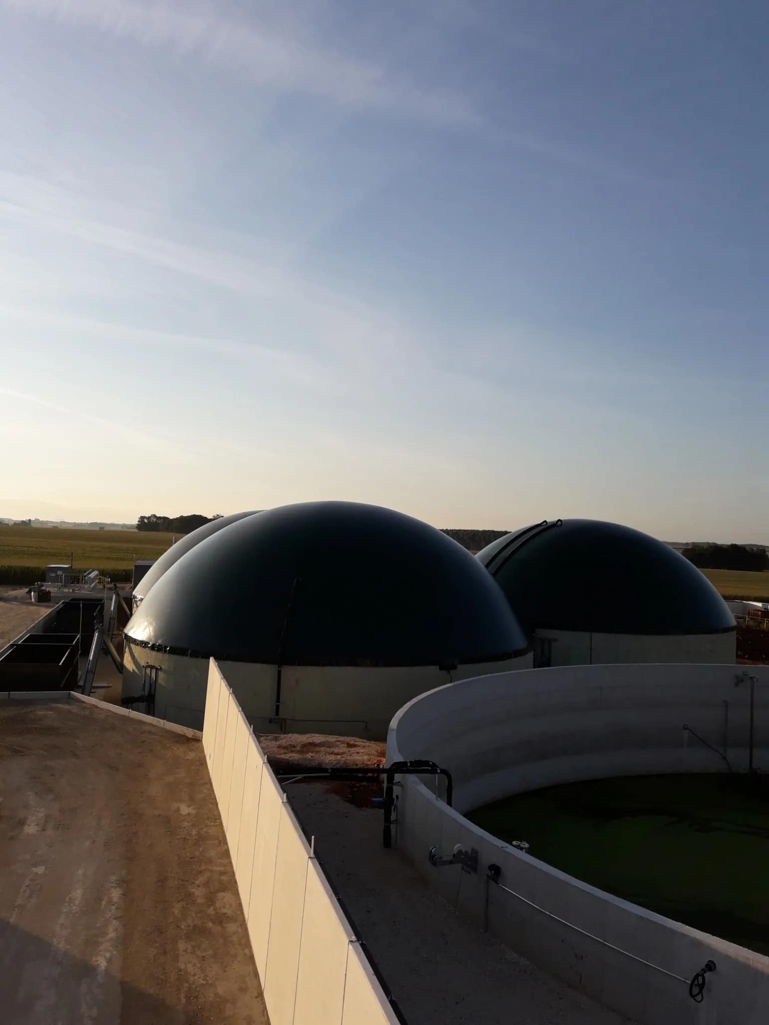 Méthaniseurs vue de haut